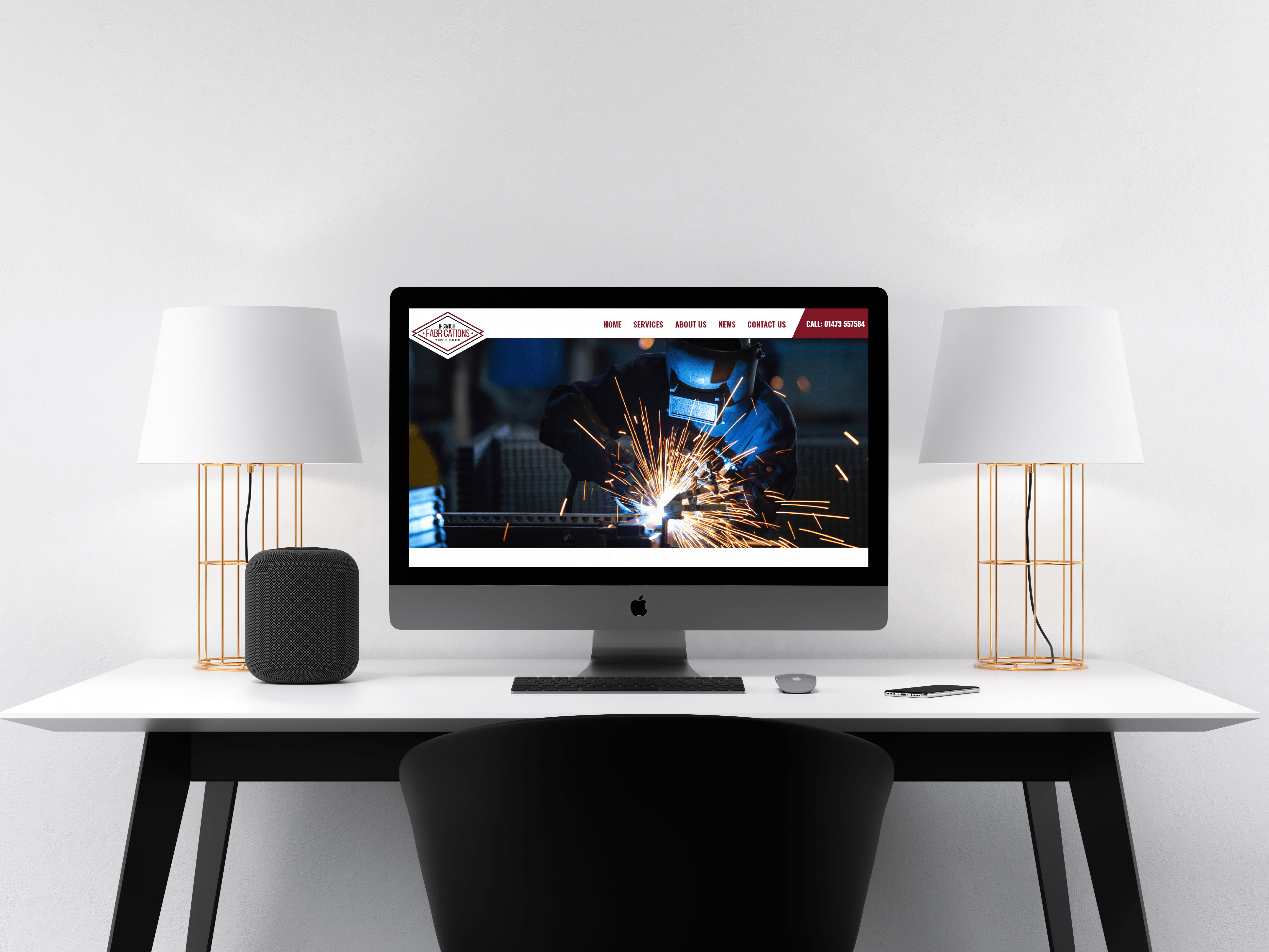 Ipswich fabrications Website Mockup